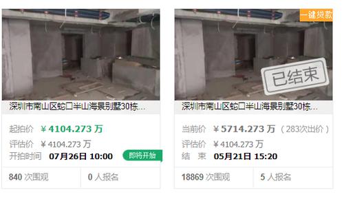 330万保证金“打水漂”！深圳5714万元成交的别墅遭悔拍，将再度上架