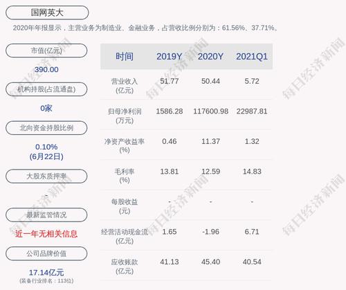 国网英大：公司本年度累计对外担保余额为约3.66亿元