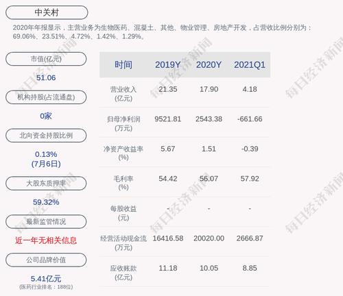 中关村：公司及子公司累计担保情况