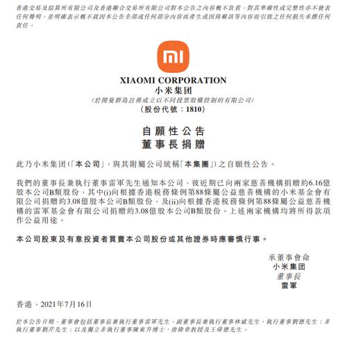 雷军又搞大动作！捐赠6.16亿股小米股票，价值174亿港元！福布斯：他依然还是个狠角色