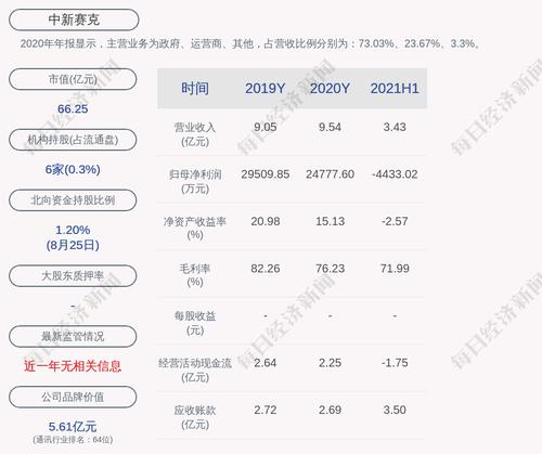 中新赛克：2021年半年度净利润约-4433万元