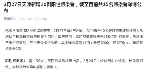 天津本轮累计报告15例阳性，详情公布...一足道馆被列为高风险，这段时间去过的人请赶紧报备！