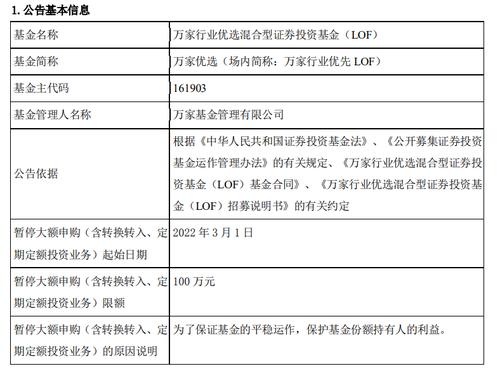 又有明星基金经理产品限购：黄兴亮管理的万家行业优选单日单账户限额100万元