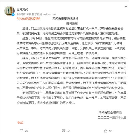 巡逻队以“给羊做核酸”为名带走群众一只羊？官方通报：驾仿冒警车，冒充派出所人员，多人被处分