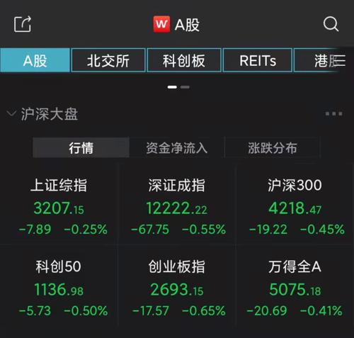 A股低开：沪指跌0.25%，地产板块回调明显
