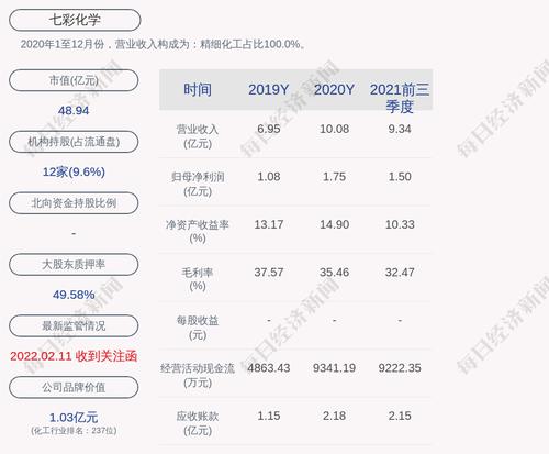 深交所向鞍山七彩化学股份有限公司发出监管函