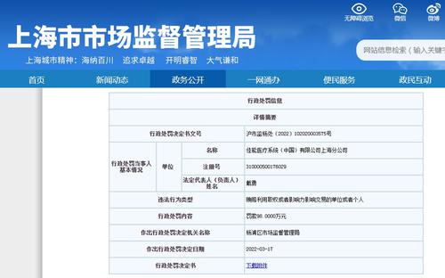 佳能医疗一分公司因行贿被罚