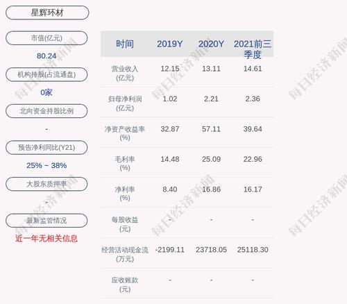 星辉环材：2021年度净利润约2.92亿元，同比增加32.08%