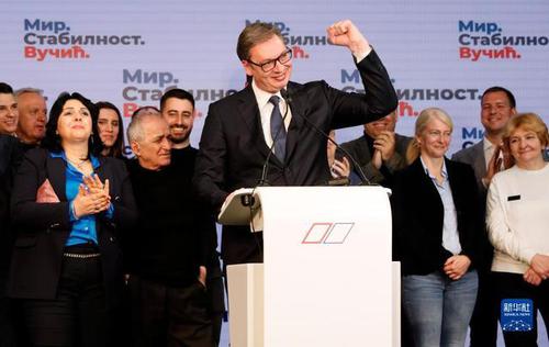 初步统计显示：武契奇在塞尔维亚总统选举中获胜，赢得连任！