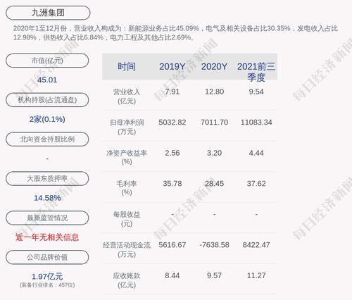 九洲集团：“可转债”第一季度转股5720股